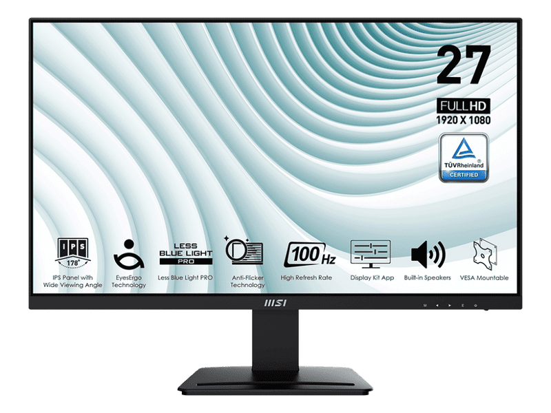 MSI PRO MP273A 27" 100Hz FHD 1ms IPS Business Monitor w/ Speakers