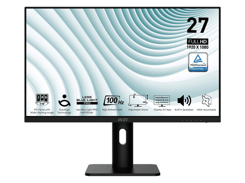 MSI PRO 27" FHD 100Hz IPS Height Adjustable Monitor