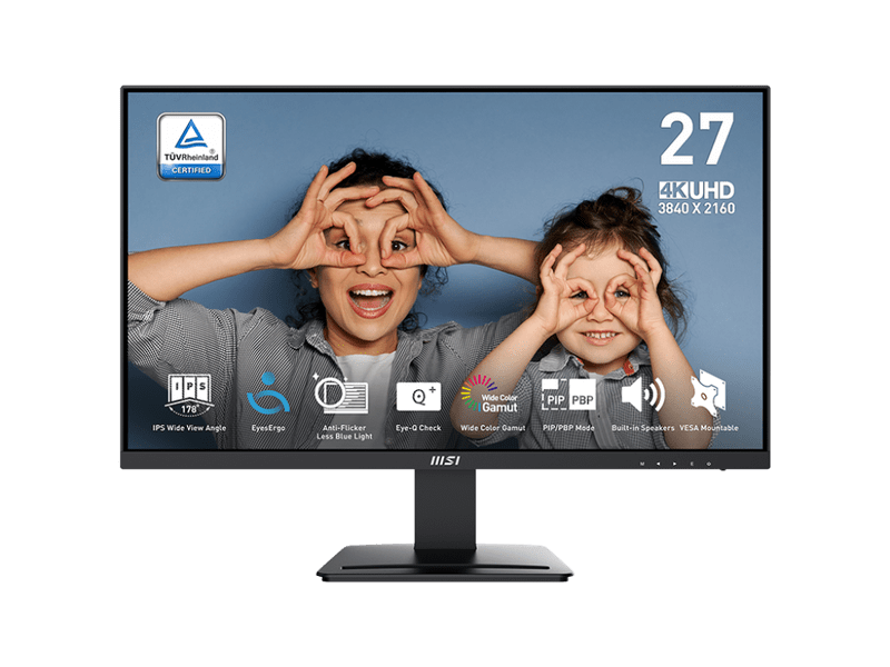 MSI PRO MP273U 27" 4K UHD HDR EyesErgo Business IPS Monitor