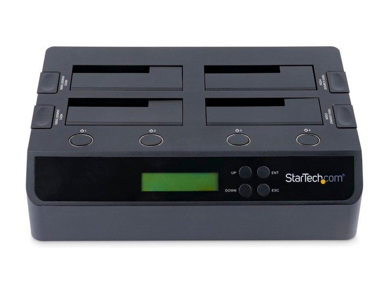 StarTech 4-Bay Hard Drive Duplicator And Eraser Standalone HDD/SSD Cloner And Disk Eraser