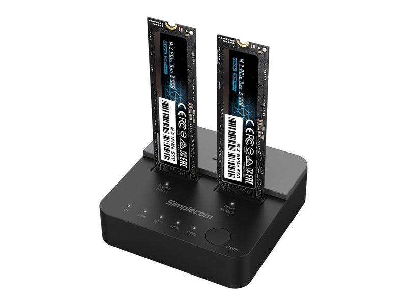 Simplecom SD550v2 USB 3.2 Gen2x2 to Dual Bay NVMe M.2 SSD Docking Station