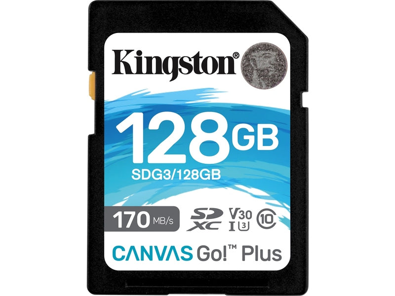 Kingston Canvas Go! Plus SDG3 128GB Class 10/UHS-I U3 SDXC