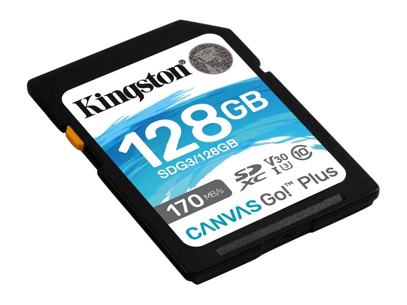 Kingston Canvas Go! Plus SDG3 128GB Class 10/UHS-I U3 SDXC