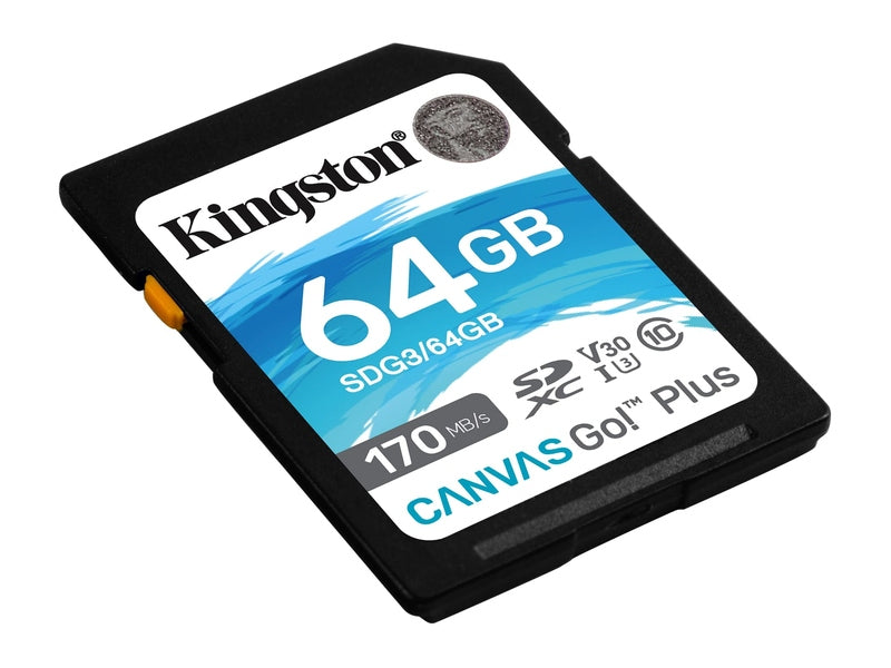 Kingston 64GB Canvas Go Plus UHS-I Class 10 Memory Card