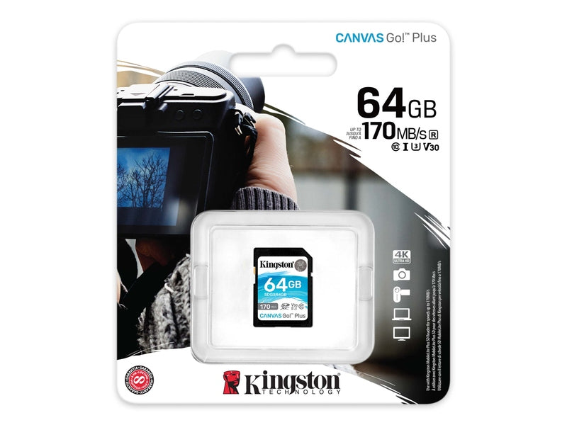 Kingston 64GB Canvas Go Plus UHS-I Class 10 Memory Card