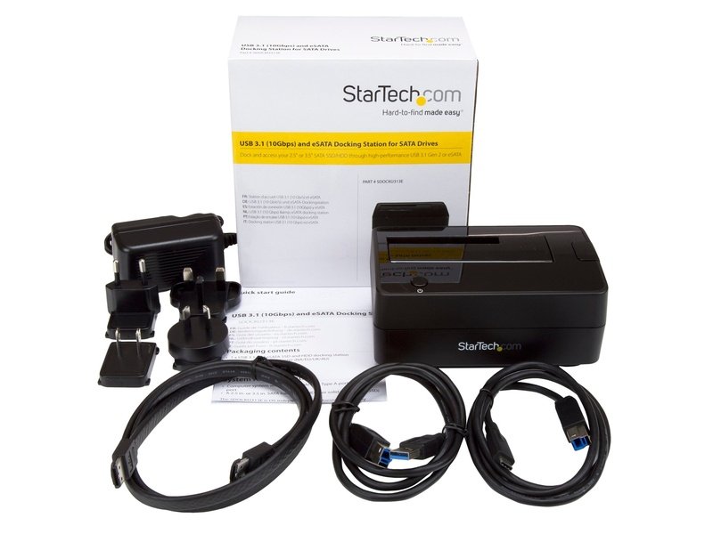 StarTech Single Bay USB 3.1 / eSATA To SATA Hard Drive Docking Station