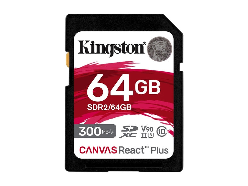 Kingston Canvas React Plus SDR2 64 GB Class 10/UHS-II U3 V90 SDXC