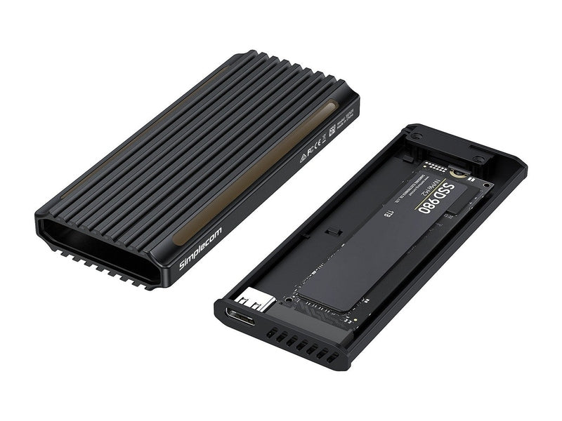 Simplecom SE525 NVMe / SATA M.2 SSD USB-C Enclosure with RGB Light