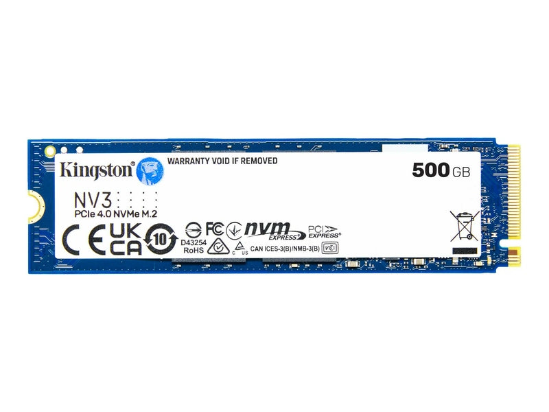 Kingston NV3 500GB PCIe 4.0 NVMe M.2 2280 SSD - SNV3S/500G