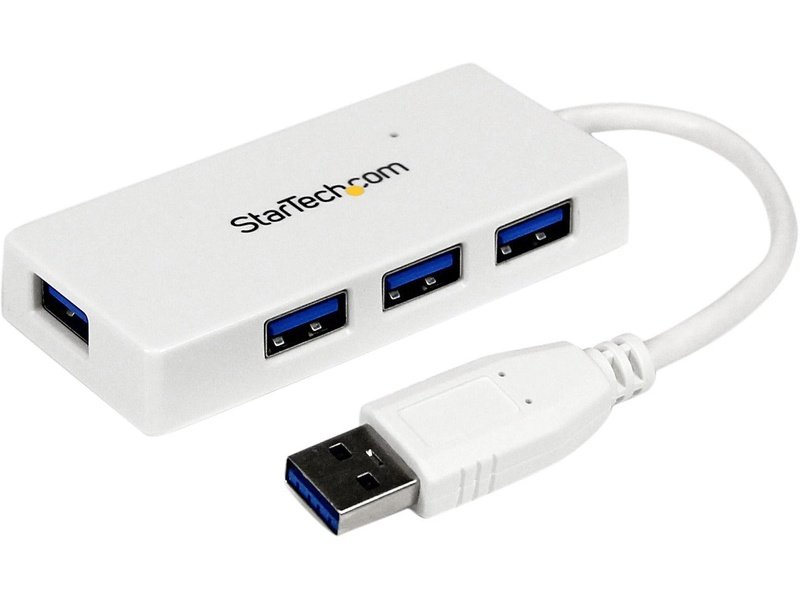 StarTech Portable 4 Port SuperSpeed Mini USB 3.0 Hub 5Gbps White