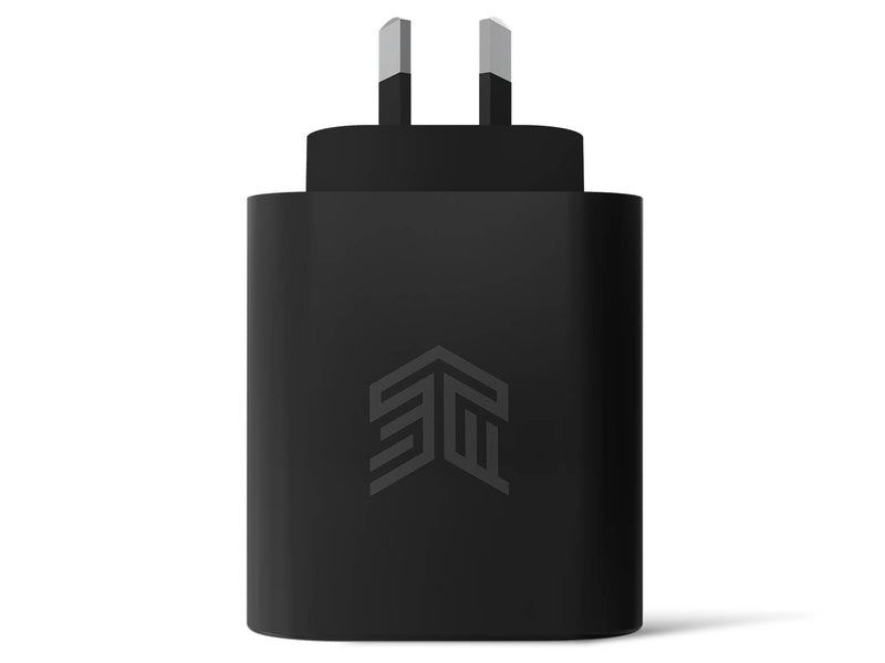 STM 65W Dual Port USB-C & USB-A Power Adapter Aunz Black