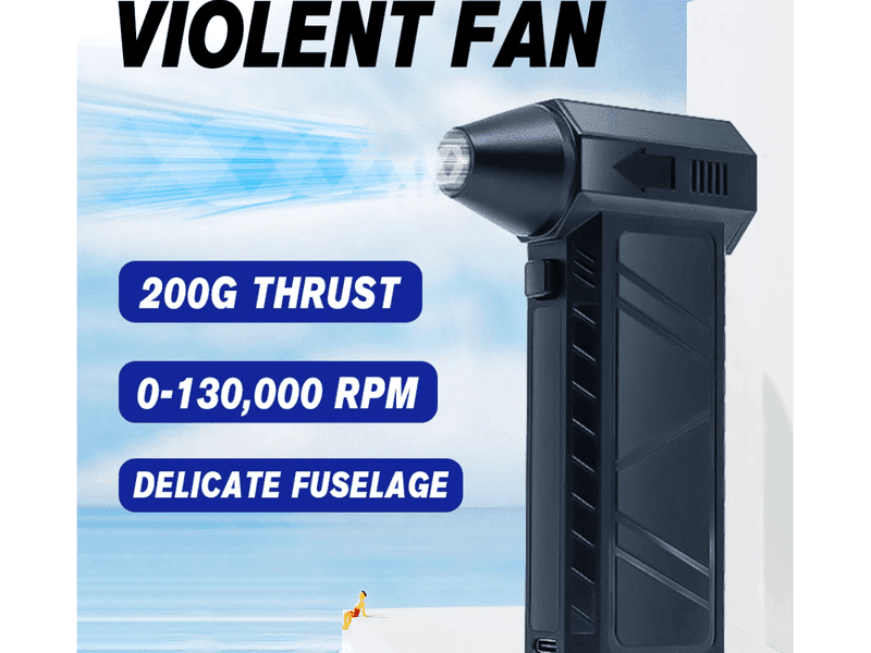 Turbo Jet Fan S7 Rechargeable Blower 130000 RPM 52m/s Brushless Motor Air Blower