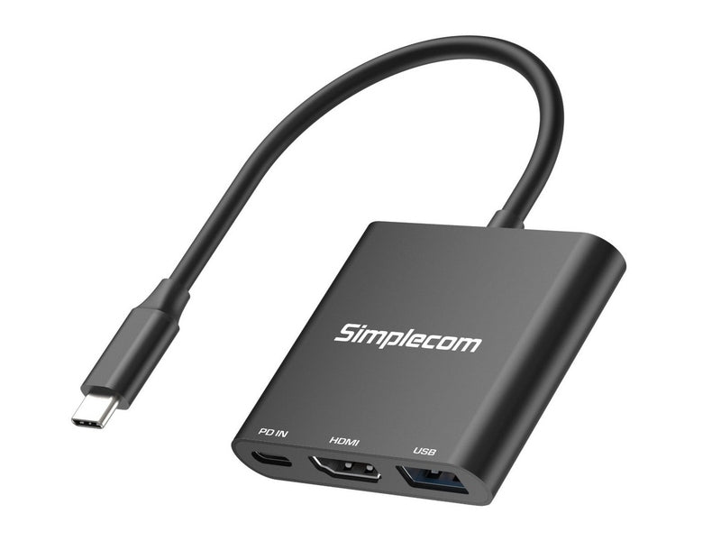 Simplecom DA320 USB-C 3-In-1 Adapter USB 3.2 Gen 1 5Gbps PD HDMI 2.0 4K@60Hz