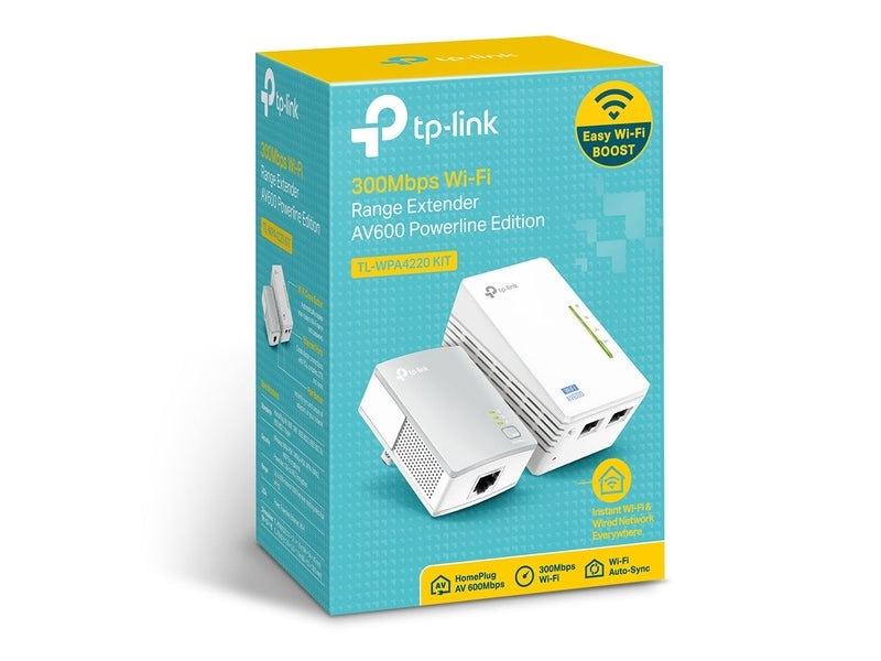 TP-Link TL-WPA4220KIT 300Mbps AV500 WiFi Powerline Extender Starter Kit