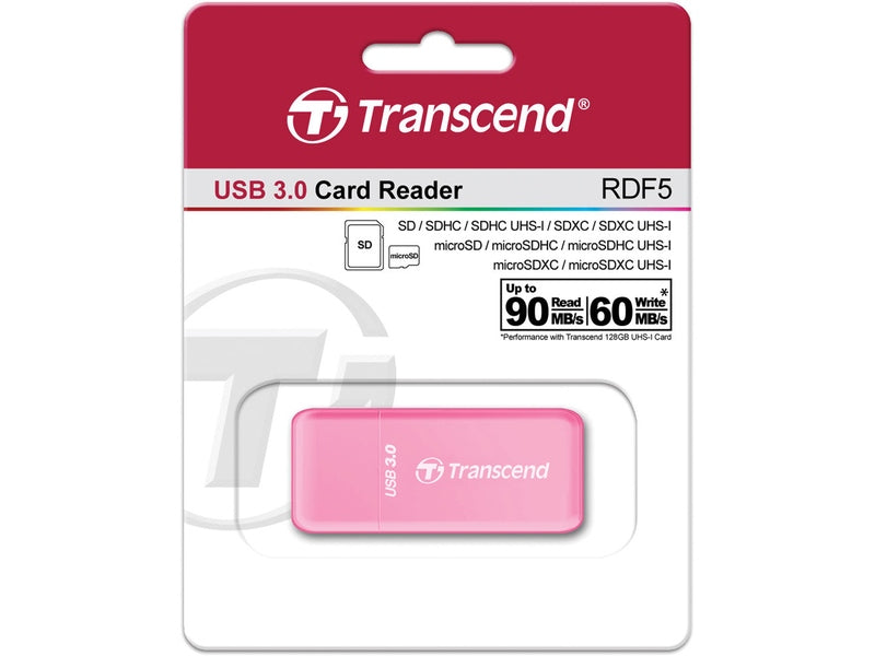 Transcend RDF5 Flash Reader Pink