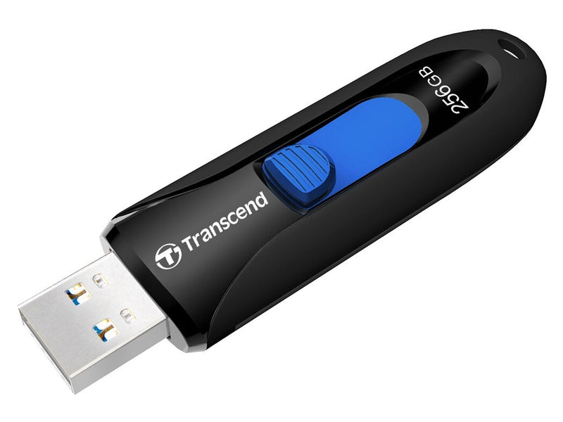 Transcend JetFlash 790 256 GB USB 3.1 Type A Flash Drive - Black