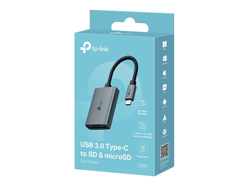 TP-Link UA430C USB 3.0 Type-C to SD & microSD 3.0 Card Reader