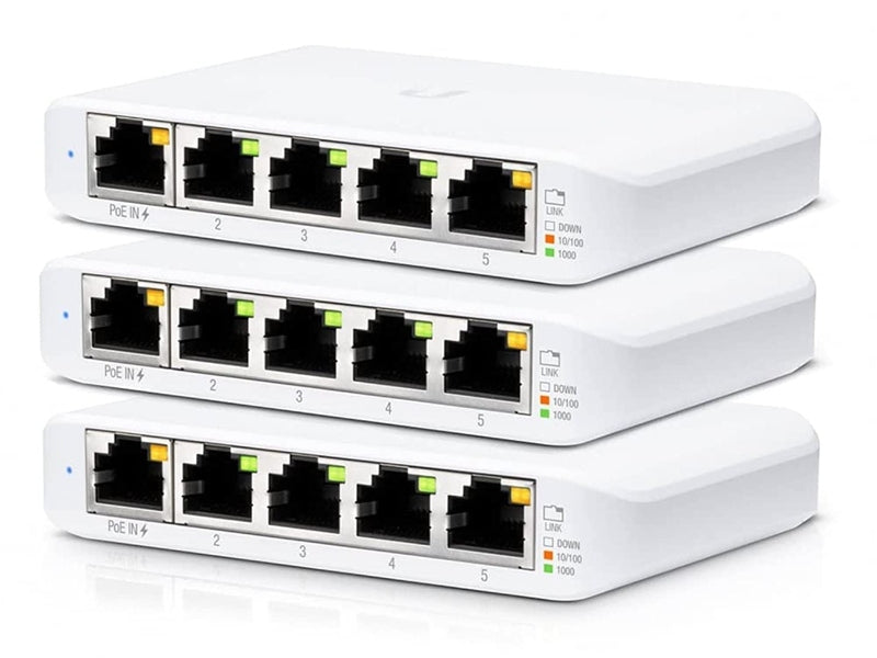 Ubiquiti USW Flex Mini 3 Pack - Managed UniFi Layer 2 Gigabit Switch