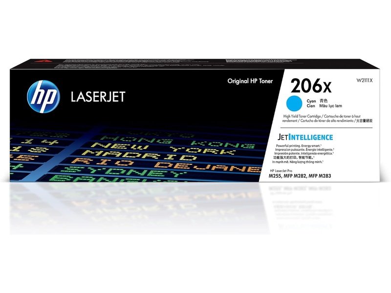 HP 206X Cyan Toner High Yield For M283 M255 Printers