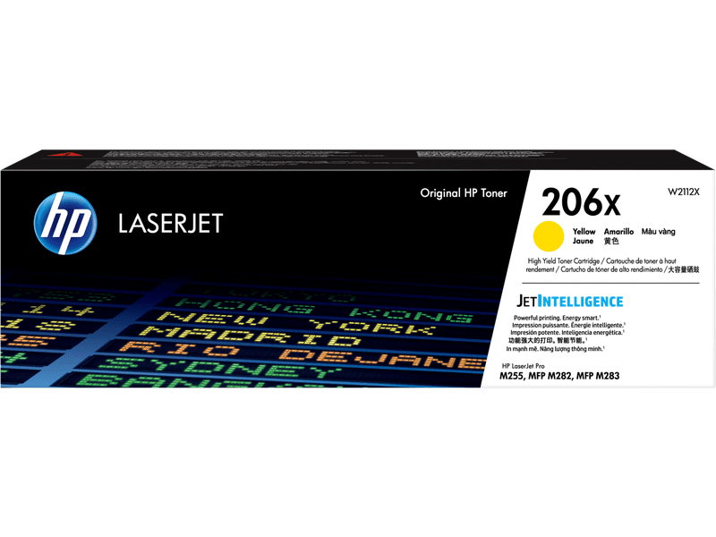 HP 206X Yellow Toner High Yield For M283 M255 Printers