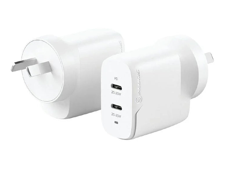 Alogic 2X40 Rapid Power 2 Port 40W USB-C GaN Wall Charger