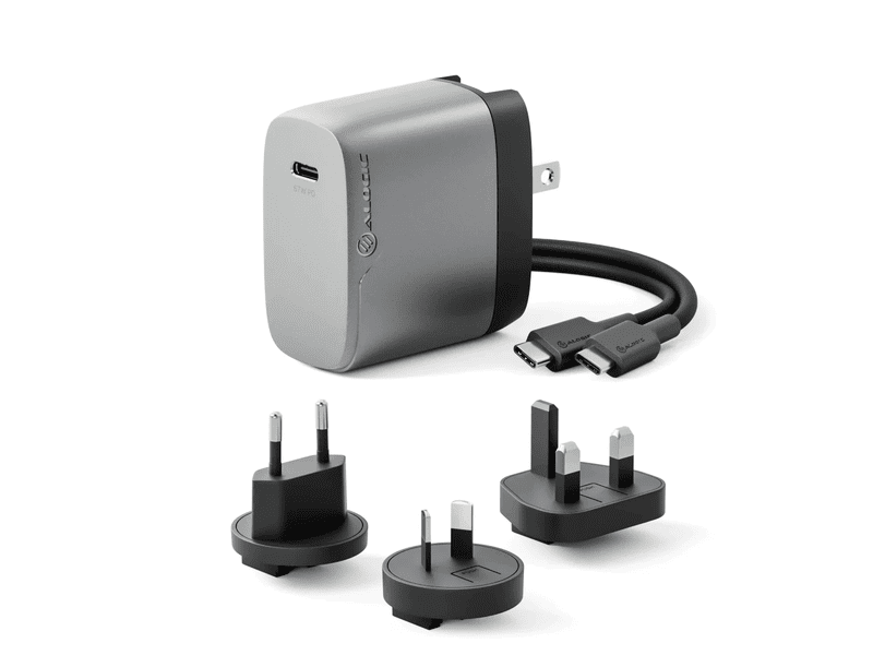 Alogic 1X67 Rapid Power 67W Multi Country GaN Charger Space Grey