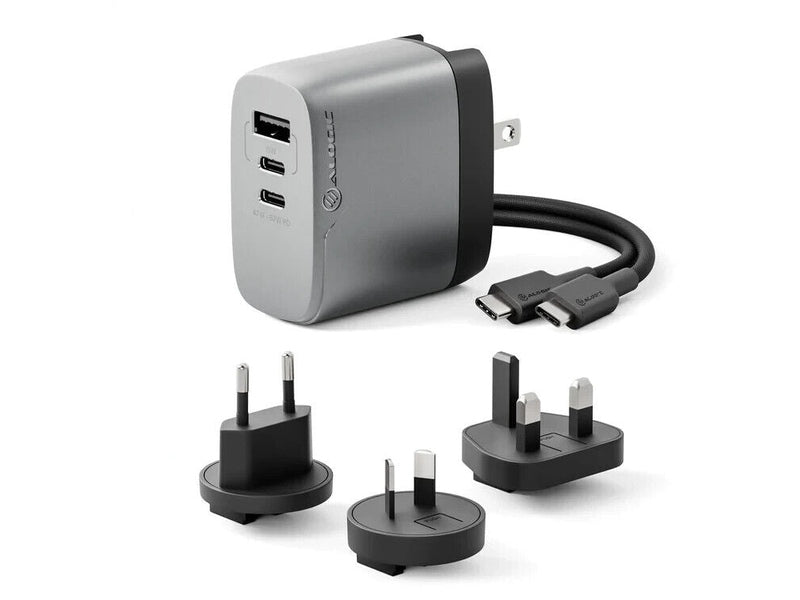 Alogic 3X67 Rapid Power 67W Multi Country GaN Charger Space Grey