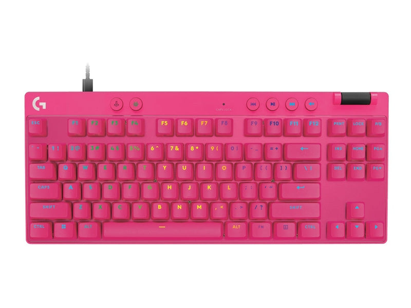 Logitech G PRO X TKL RAPID Analog Mechanical Gaming Keyboard - Magenta