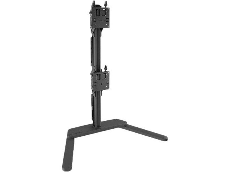 Atdec AWMS-2-BT75-FS-B Freestanding Dual Stack Heavy Monitor Desk Mount - Black