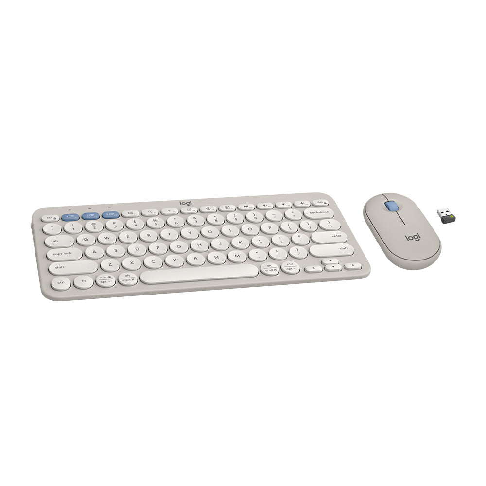 Logitech Pebble 2 Combo Wireless Keyboard Mouse - Sand