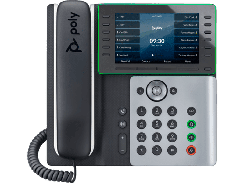 HP Poly Edge E550 IP Phone and PoE-enabled 82M91AA