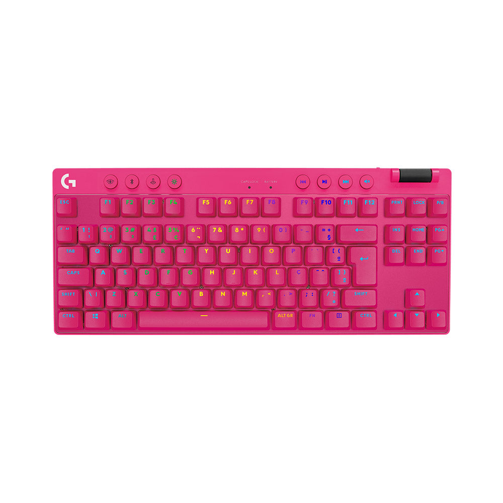 Logitech G PRO X TKL LIGHTSPEED Magenta Wireless Mechanical Keyboard