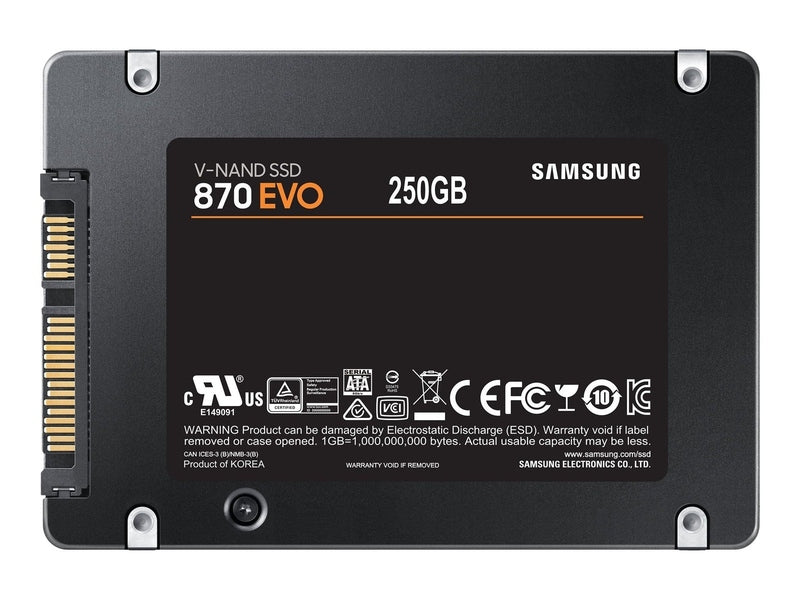 Samsung 870 Evo 250GB 2.5" SATA III 6GB/s V-NAND SSD