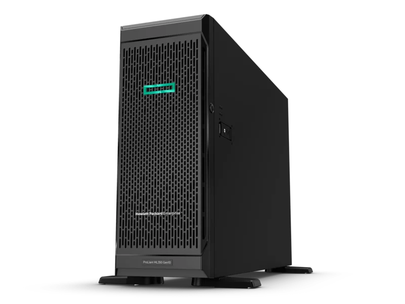 **Used/Refurbished** HPE ProLiant ML350 Gen10 Tower Server, 8SFF | CPU: Silver 4110Y 2.1GHz 8-core 1P | RAM: 2x HPE 16GB 2666V | 3x HPE 1.2TB 10K SAS | 2x800W PS 877621-371