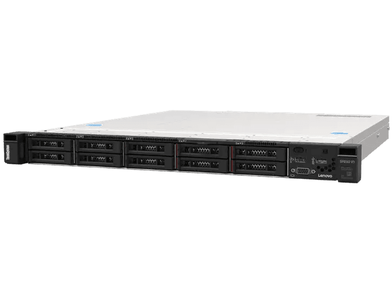 Lenovo ThinkSystem SR250 V3 Rack Server, Intel Xeon E-2434 4C 16GB 2.5"HS 0/8 , 800w 1/2 , 3YR