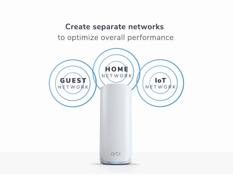 Netgear Orbi RBE772 AX11000 Tri-Band WiFi 7 Whole Home Mesh System - 2 Pack RBE772-100APS