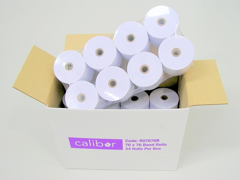 Calibor Bond Paper 76MM X 76MM 24 ROLLS/BOX