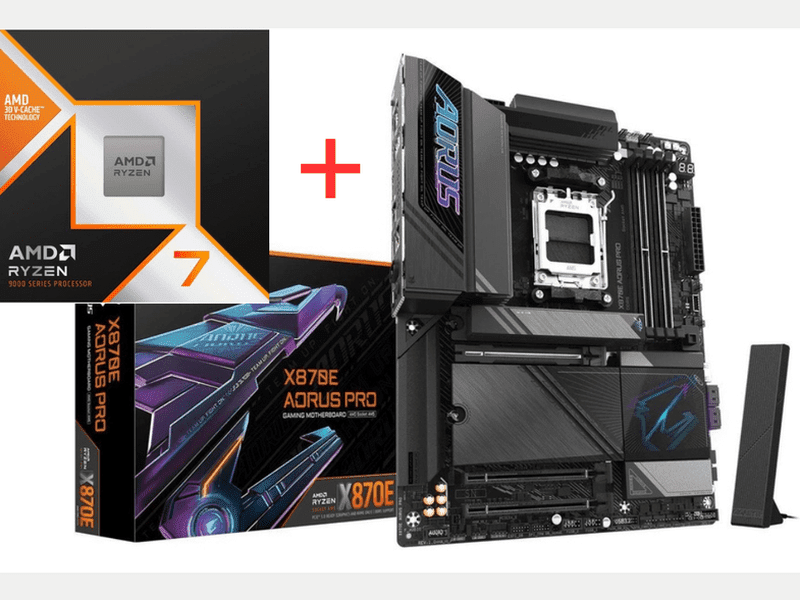 AMD Ryzen 7 9800X3D CPU Processor + Gigabyte X870E Aorus Pro Motherboard **Bundle Deal**