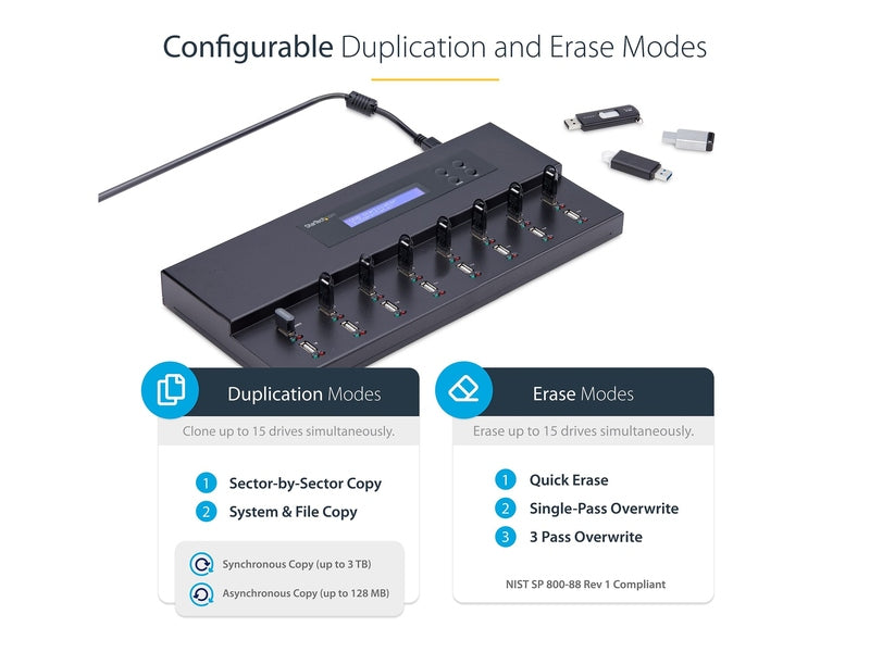 StarTech Standalone 1 to 15 USB Thumb Drive Duplicator/Eraser