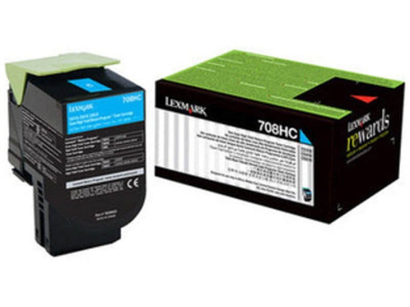 Lexmark 708XCE CYAN EXTRA HIGH YIELD CORPORATE TONER CARTRIDGE 4K CS510