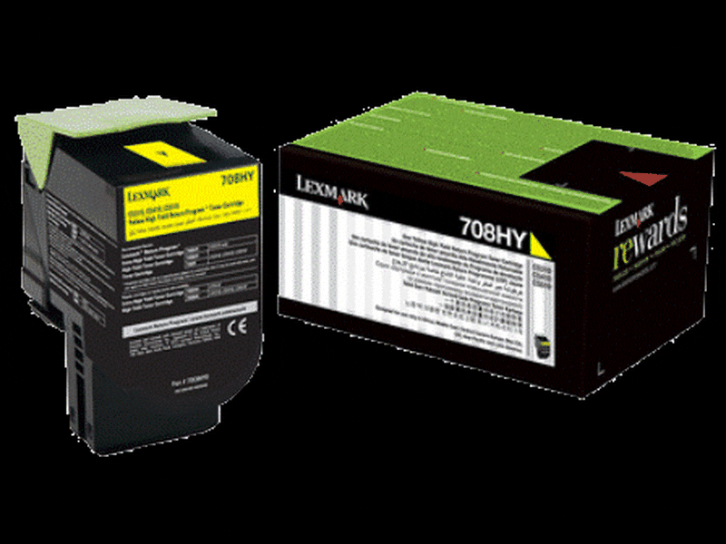 Lexmark 708XYE YELLOW EXTRA HIGH YIELD CORPORATE TONER CARTRIDGE 4K CS510