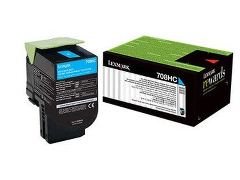 Lexmark 808XCE CYAN EXTRA HIGH YIELD CORPORATE TONER CARTRIDGE 4K CX510