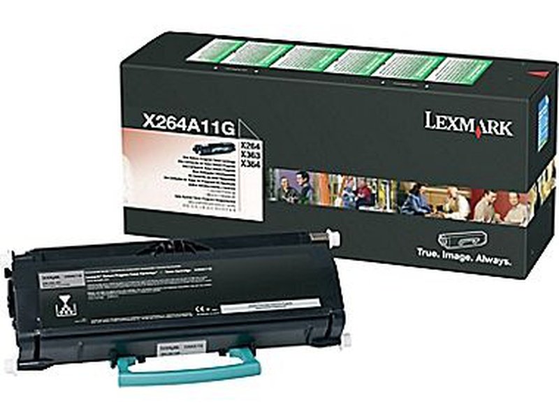 Lexmark X264A11G BLACK PREBATE TONER YIELD 3500 PAGES FOR X264 X363 X364